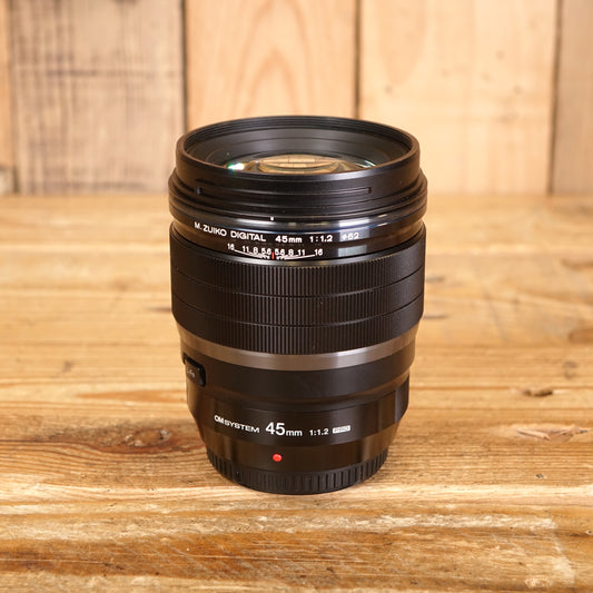 Used Olympus 45mm F1.2 Pro Black Micro Four Thirds Lens