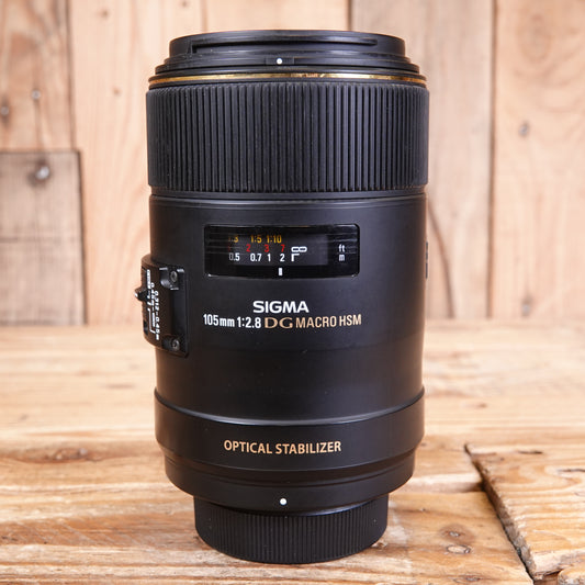 Used Sigma AF EX DG 105mm F2.8 Macro OS HSM Lens - Nikon Fit