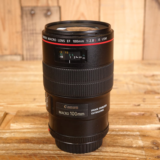Used Canon EF 100mm F2.8 L Macro IS USM Lens