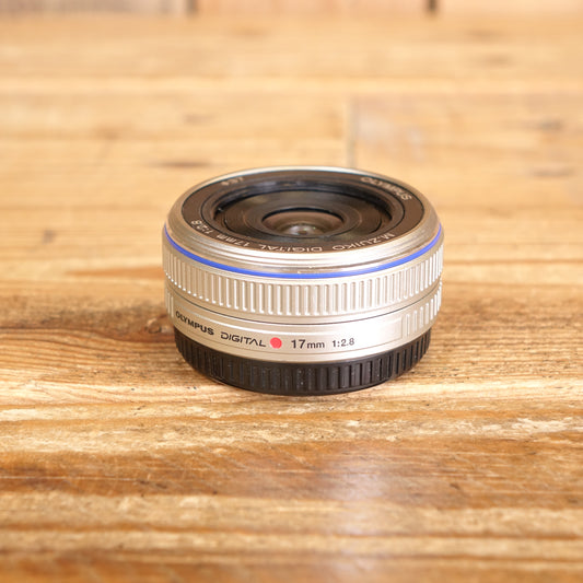 Used Olympus 17mm F2.8 Silver Micro Four Thirds Lens