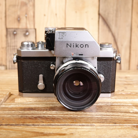 Used Nikon F Camera with 28mm F3.5 Lens