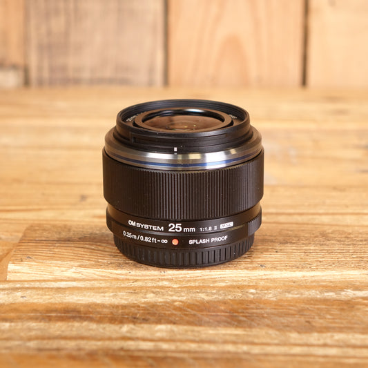 Used Olympus 25mm F1.8 II Black Micro Four Thirds Lens
