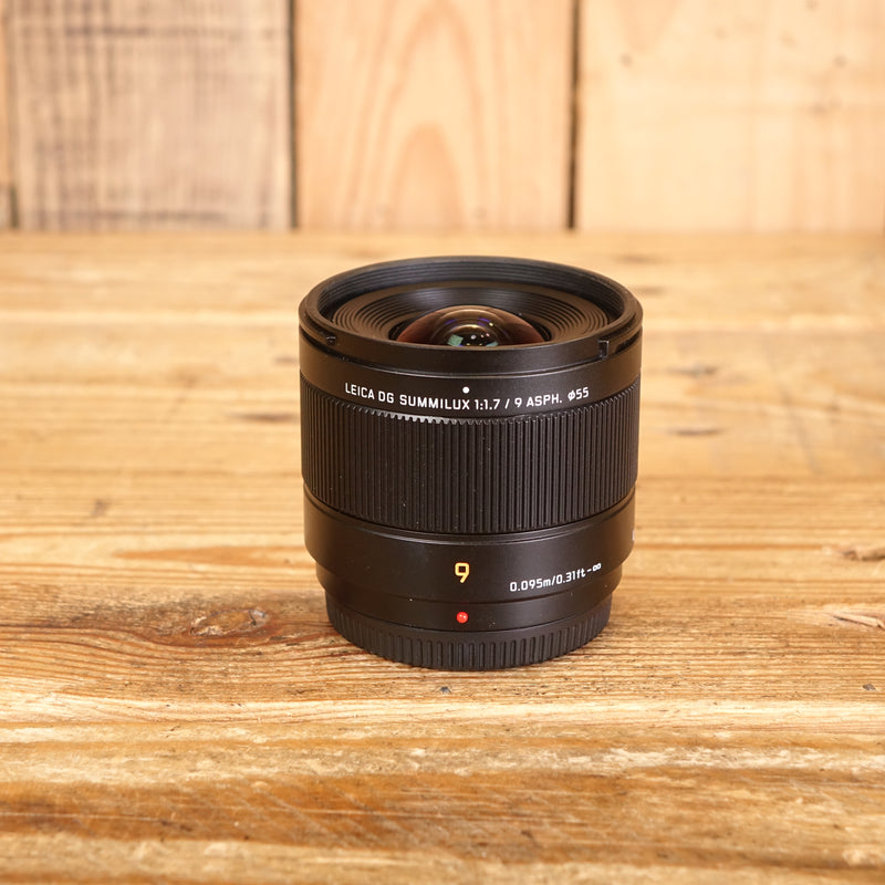 Used Panasonic Leica DG Summilux 9mm F1.7 Asph Lens