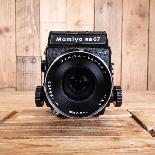 Used Mamiya RB67 Pro S 120 Film Camera Body with 120 Back,WLF  and 90mm F2.8 Lens