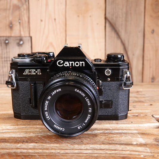 Used Canon A-E1 35mm Camera with 50mm F1.8 Lens