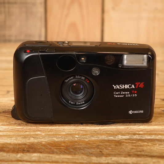 Used Yashica T4 35mm Compact Camera Carl Zeiss 35mm F3.5 Lens
