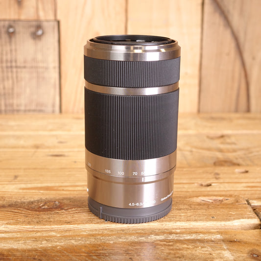 Used Sony E 55-210mm f4.5-6.3 OSS Silver Telephoto Lens