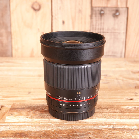 Used Samyang 16mm f2 ED AS UMC CS Lens - Canon