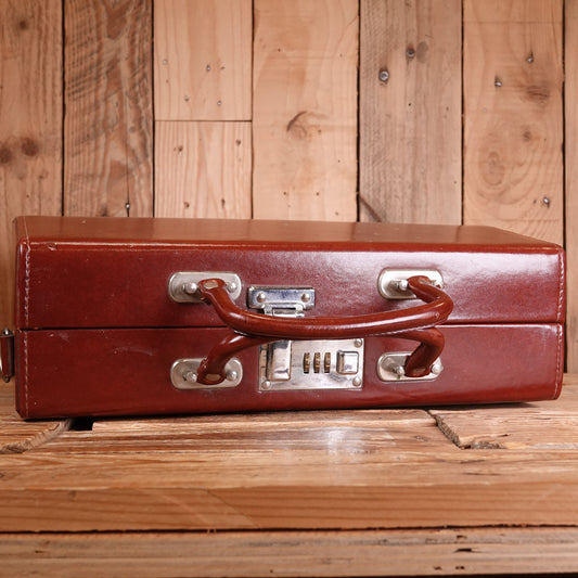 Used Unbranded Brown Leather carry case for 35mm rangefinder set
