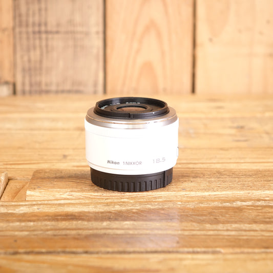 Used Nikon 1 NIKKOR 18.5mm F1.8 White Lens