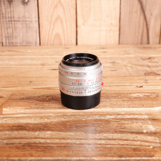 Used Leica M 35mm F2 Summicron ASPH Silver Lens 11674