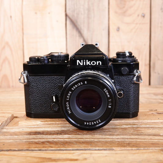 Used Nikon FE Camera with Nikon Series E 50mm f1.8 Lens