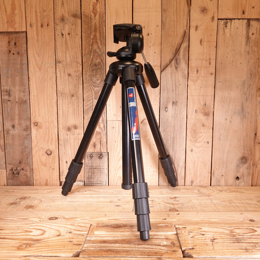 Used Manfrotto 390B Junior Tripod With Pan and Tilt Head