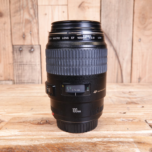 Used Canon EF 100mm F2.8 USM Macro Lens