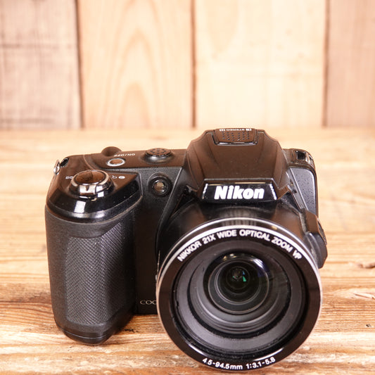 Used Nikon Coolpix L120 Bridge Camera - Black