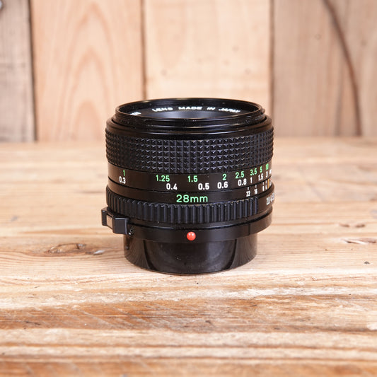 Used Canon FD 28mm F2.8 Lens
