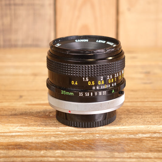 Used Canon FD 35mm F3.5 S.C Lens