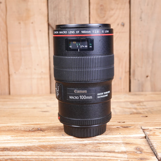 Used Canon EF 100mm F2.8 L Macro IS USM Lens