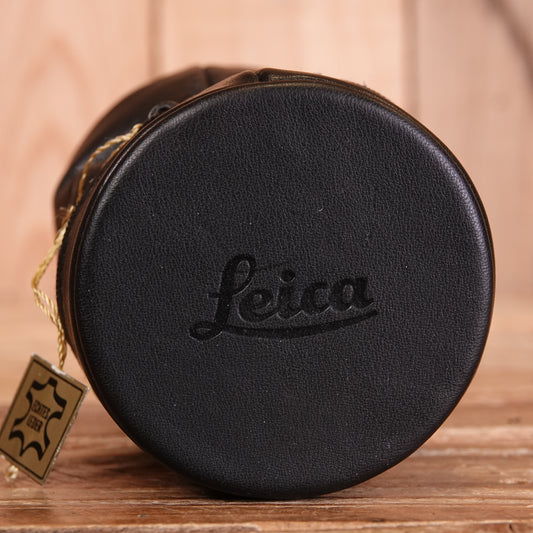 Used Leica Soft Leather Lens Case for Leica M Lenses 3.5" x 3.0"