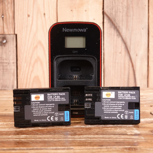 Used Newmowa LP-E6 Dual USB Charger Set
