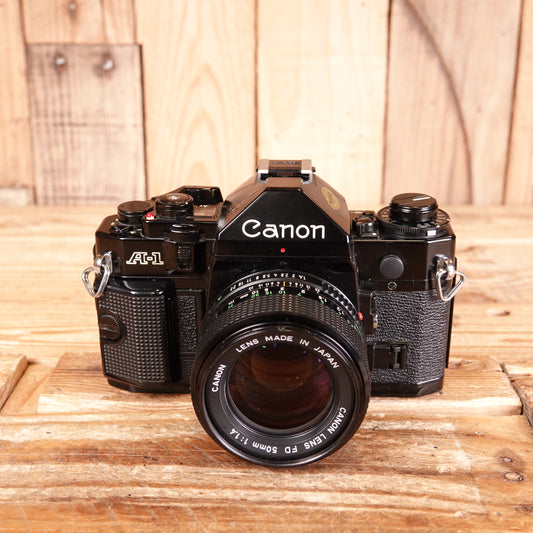 Used Canon A-1 35mm Film Body with 50mm f1.4 Lens