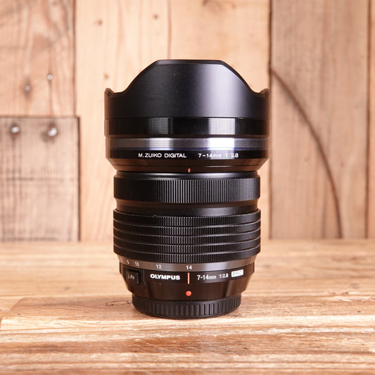 Used Olympus 7-14mm F2.8 Pro Black Micro Four Thirds Lens