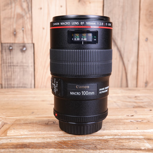 Used Canon EF 100mm F2.8 L Macro IS USM Lens