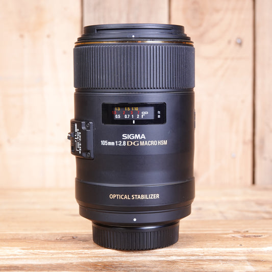 Used Sigma AF EX DG 105mm F2.8 Macro OS HSM Lens - Nikon Fit