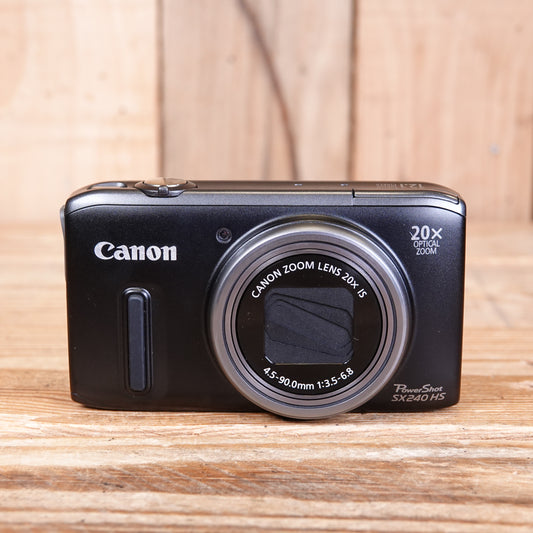 Used Canon PowerShot SX240 HS Black Digital Camera Image 1