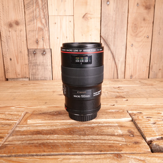 Used Canon EF 100mm f2.8 L Macro IS USM Lens