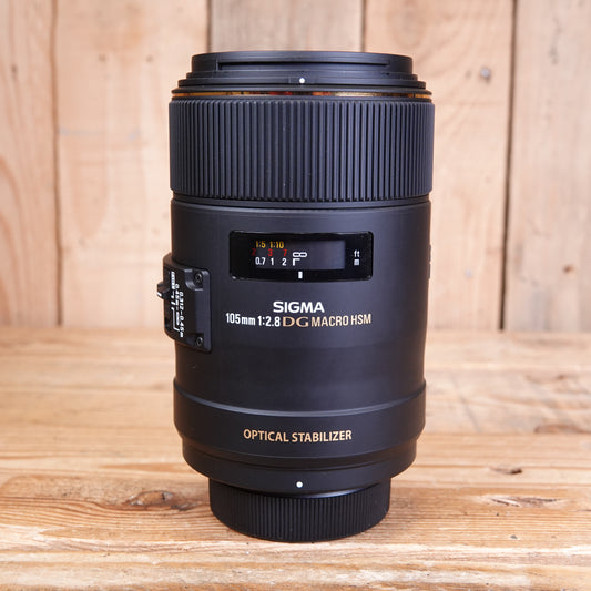 Used Sigma AF EX DG 105mm F2.8 Macro OS HSM Lens - Nikon Fit