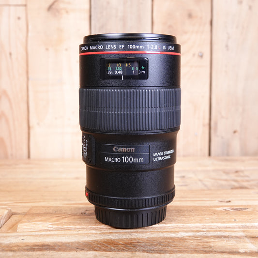 Used Canon EF 100mm f2.8 L Macro IS USM Lens