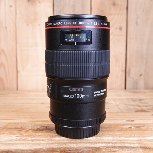 Used Canon EF 100mm f2.8 L Macro IS USM Lens