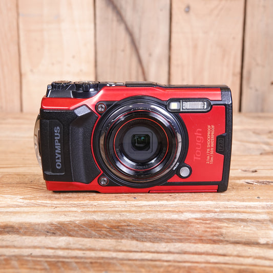 Used Olympus Stylus TG-6 Red Tough Digital Camera