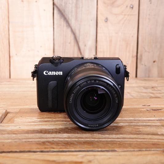 Used Canon EOS M Black Camera with EF-M 18-55mm IS STM Lens