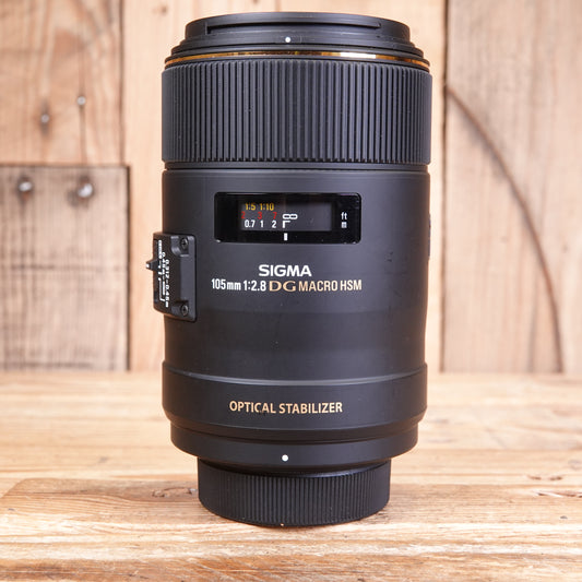 Used Sigma AF EX DG 105mm F2.8 Macro OS HSM Lens - Nikon Fit