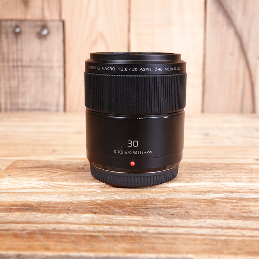 Used Panasonic Lumix G 30mm F2.8 Mega OIS Macro Lens