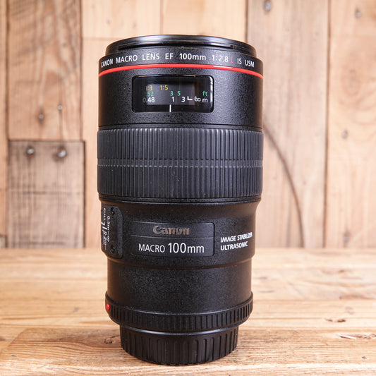 Used Canon EF 100mm F2.8 L Macro IS USM Lens