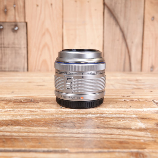 Used Olympus AF 14-42mm F3.5-5.6 II R MSC Silver Micro Four Thirds Lens