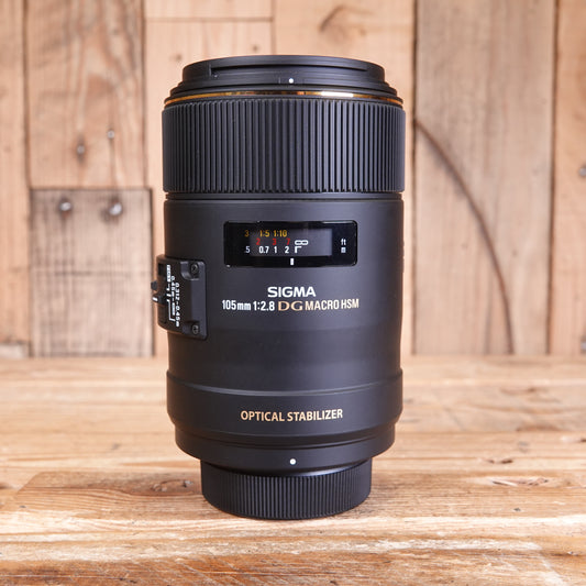 Used Sigma AF EX DG 105mm F2.8 Macro OS HSM Lens - Nikon Fit