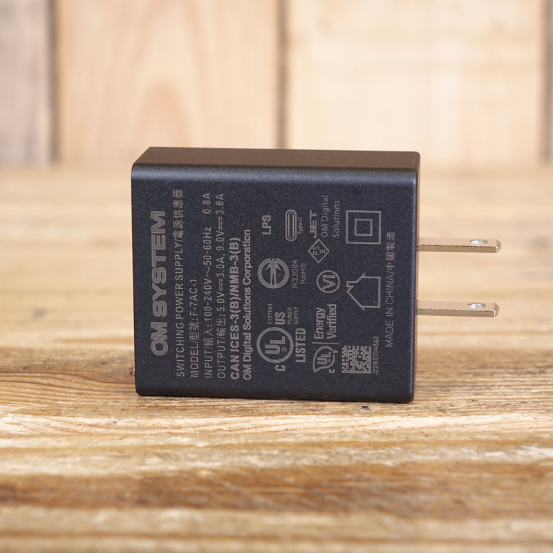 Used OM System F-7AC 2 Pin US USB-AC Adapter (Designed for the American Market)