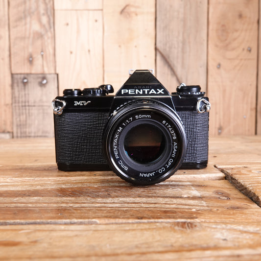 Used Pentax MV 35mm Analog Film SLR Camera with 50mm F1.7 Lens