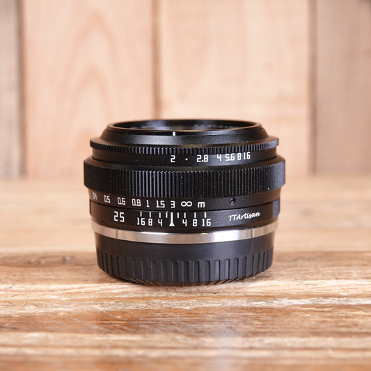 Used TTArtisan 25mm F2 Black Lens - Fujifilm XF Mount