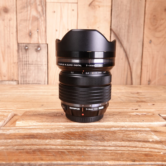 Used Olympus 7-14mm F2.8 Pro Black Micro Four Thirds Lens