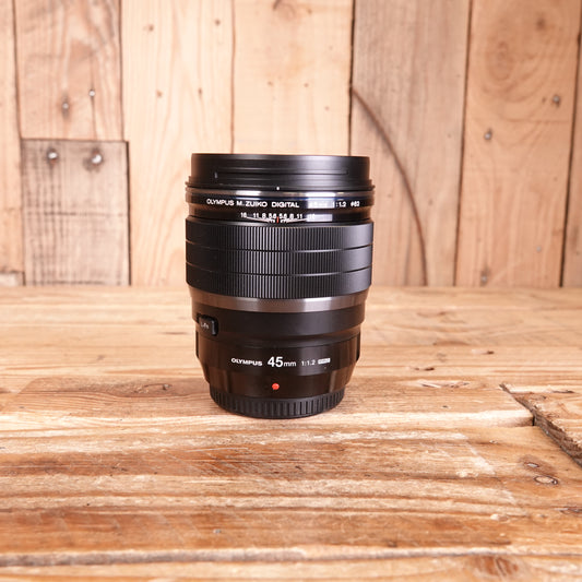 Used Olympus 45mm F1.2 Pro Black Micro Four Thirds Lens