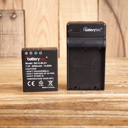 Used BatteryTec USB Charger for Olympus BLH-1 with 3rd Party Battery - No USB Cable