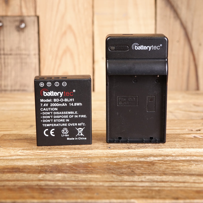 Used BatteryTec USB Charger for Olympus BLH-1 with 3rd Party Battery - No USB Cable