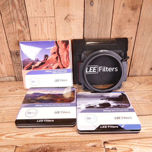 Used Lee Filter SW150 Filter Holder  with SW150 Circular Polariser & SW150 Big Stopper