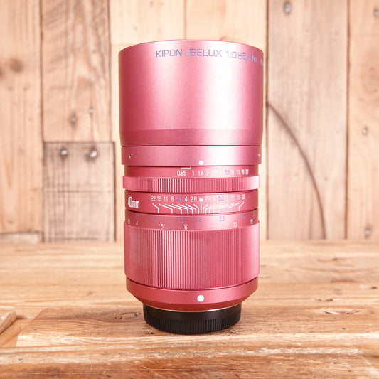 Used Kipon Ibelux 40mm F0.85 Mark II Pink Lens in Fujifilm X fitting