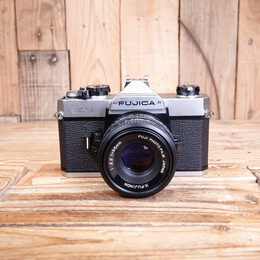 Used Fujica STX-1 Analog Film SLR Camera with 55mm F2.2 Lens